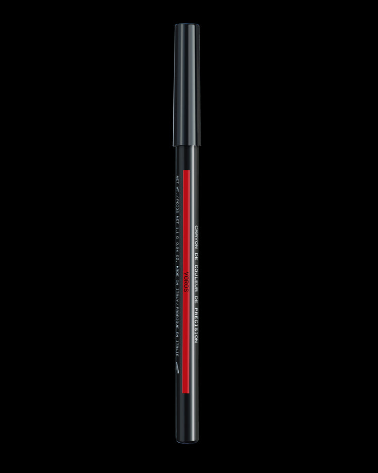 Multi Purpose makeup, clean beauty, red eyeliner, red lipstick, red lip liner, blush, ageism beauty, inclusive beauty, natural makeup, no makeup makeup, green beauty, Voros Precision Color Pencil, 19/99 Beauty, buildable color